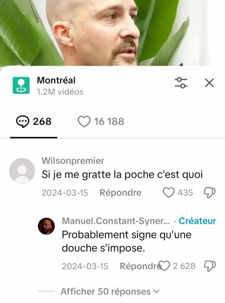 Manuel Constant assume sa méthode contre les commentaires poches et c'est savoureux