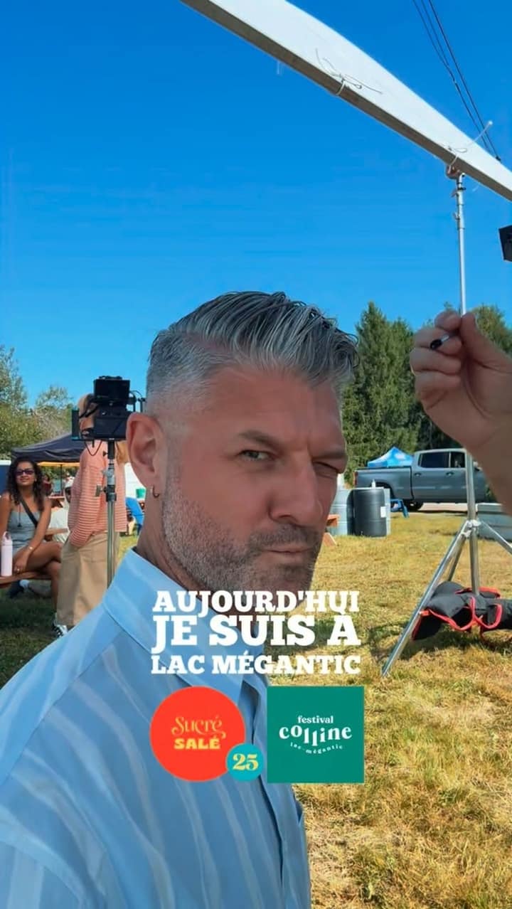 Pierre Lapointe filme Sucré Salé le matin et chante à Lac-Mégantic le soir même
