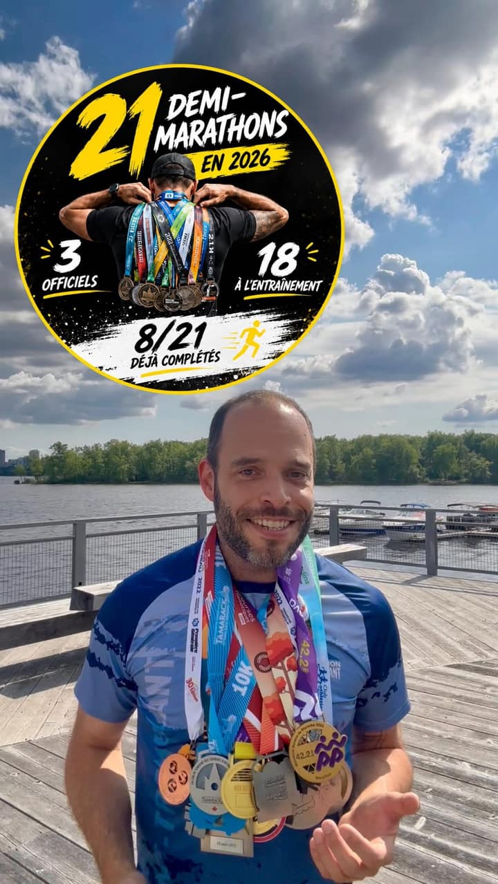 Sylvain Béland assume son défi de 21 demi-marathons et il court déjà
